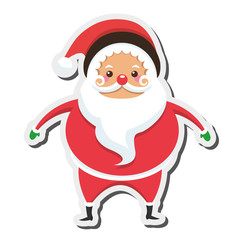 flat design santa claus icon vector illustration