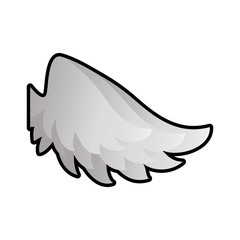 wing feather animal bird angel icon. Isolated and flat illustration. Vector graphic