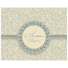 Wedding Invitation cards in an vintage-style blue