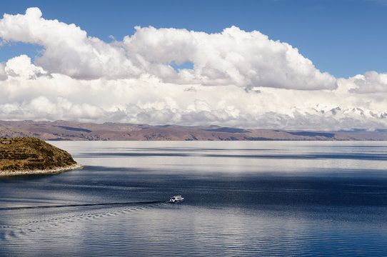 South America, Titicaca lake, Bolivia, Isla del Sol landscape
