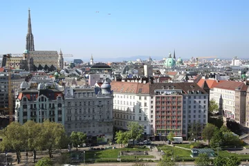Deurstickers Blick auf das Stadtzentrum in Wien © Gerhard Fürsatz