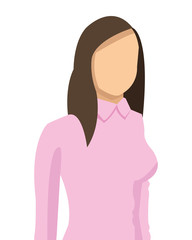flat design business woman fashion icon vector illustration