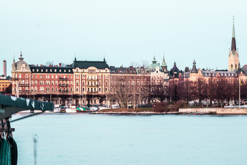 Fototapeta na wymiar Buildings and Islands of Stockholm, Sweden