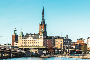 Fototapeta premium Buildings and Islands of Stockholm, Sweden