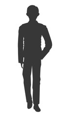 flat design single businessman icon vector illustration