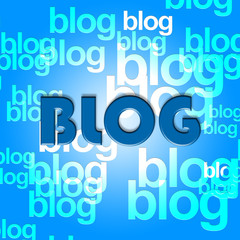 Blog Words Indicates Web Site And Blogger © Stuart Miles