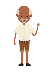 flat design elder man icon vector illustration