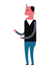 flat design single man icon vector illustration