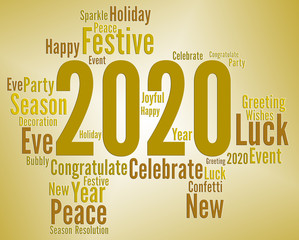 Two Thousand Twenty Means New Year And Celebrate