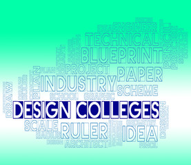 Obraz premium Design Colleges Indicates Visualization Graphic And Concept