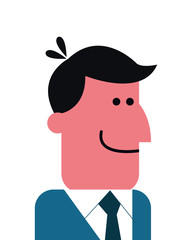 flat design single man icon vector illustration