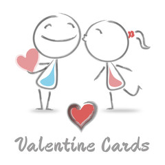 Valentine Cards Shows Valentines Day And Adoration