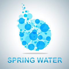 Spring Water Means Fresh Refreshment And Groundwater