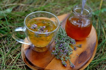 Tea with wild thyme and honey