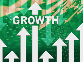 Growth Graph Shows Develop Gain And Trend