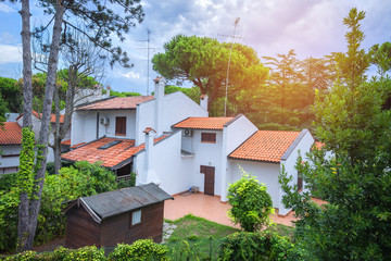 The house in Italian style in the green