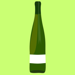 vinebottle green vector illustration