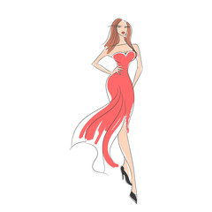 woman in the ball gown silhouette