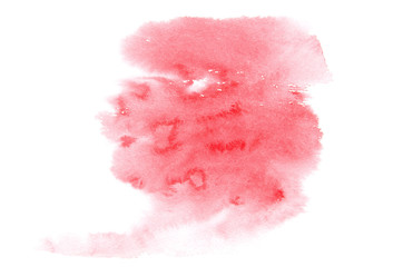 abstract red watercolor on white background