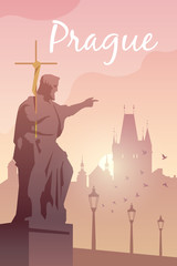 Prague. Vector poster.