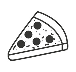 delicious pizza fast food icon