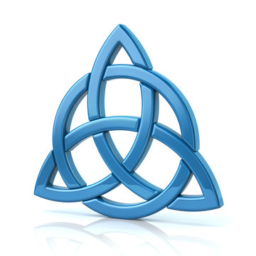 Illustration of blue celtic trinity knot