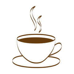 delicious coffee silhouette icon