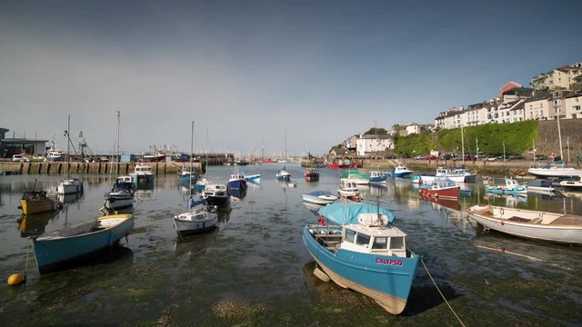 Traditional English Seaside Town With Fishing Port