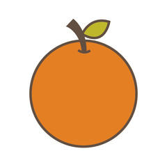 orange fresh fruit icon