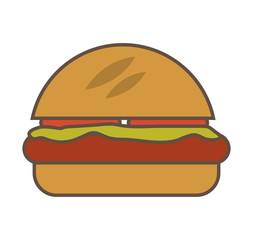 hamburger fast food icon