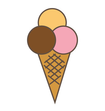delicious ice cream icon