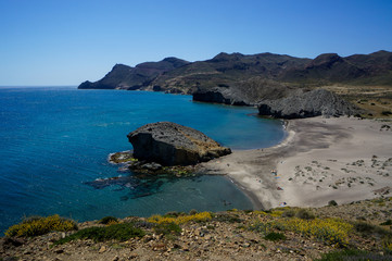 Fototapeta na wymiar Monsul Beach in Cabo de Gata-Nijar Natural Park, Spain