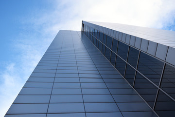 Fototapeta Business office building exterior against blue sky obraz