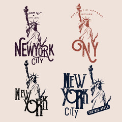 New York themed badges