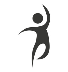 human figure silhouette celebration icon