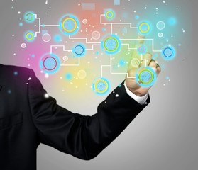 Fototapeta premium Business hand illustration.
