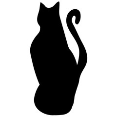 cat silhouette. vector animal 