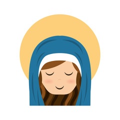 virgin mary cute icon