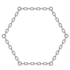 Chain Triangle Frame Isolated on White Background