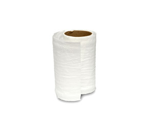 Simple toilet paper on white background