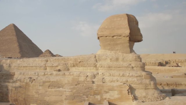The Sphinx and the Great Pyramid of Giza, Egypt (flat, ungraded)