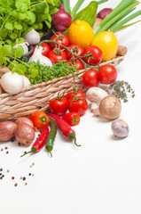Lust auf Gemüse, appetitliche Leckereien, frische Zutaten für vegetarische Gerichte, gesunde Ernährung, vegane Mahlzeit