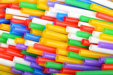 Colorful drinking straws