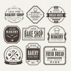 bakery label design set