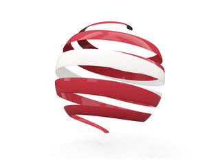 Flag of latvia, round icon