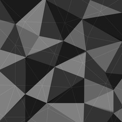 Fototapeta premium Dark grey polygon abstract triangle background