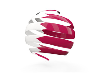 Flag of qatar, round icon