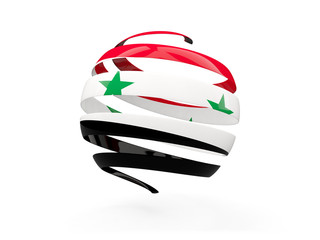 Fototapeta premium Flag of syria, round icon