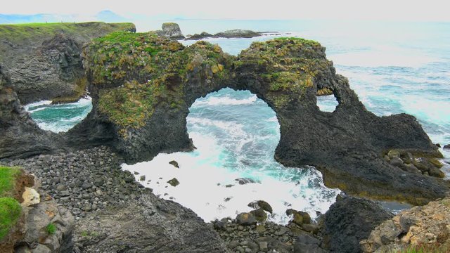 Arnarstapi Arch near Arnarstapi Village at the south Iceland
