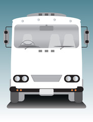 Naklejka premium front view of old bus